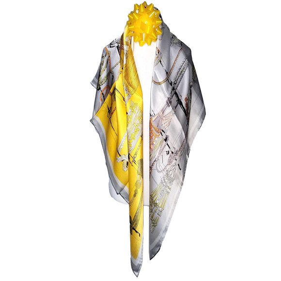 NWT Genuine 100% Mulberry Silk Satin Scarf 42"x42" Large Square Shawl 59731 - Picture 9 of 10